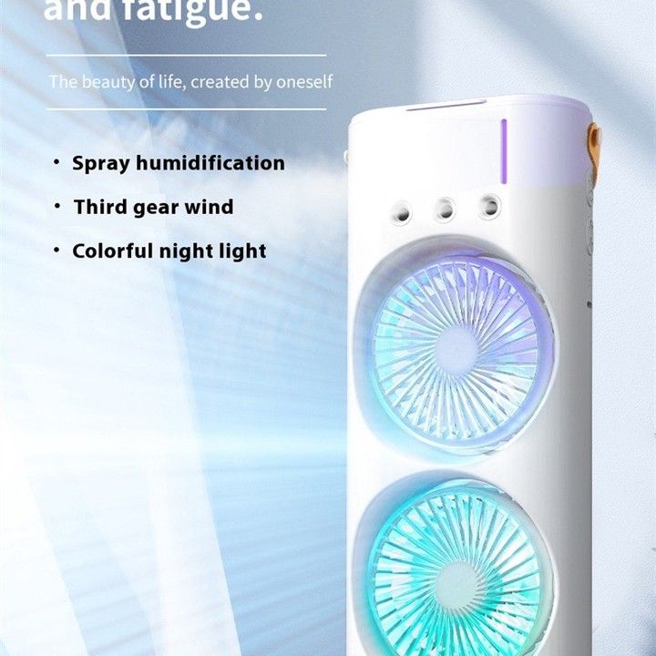 Mini Air Cooler Double Ended Spray Cooling Fan With Mist Humidifie